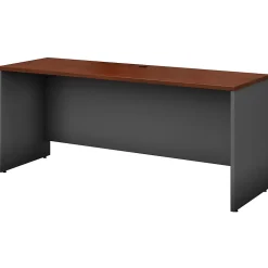 Bush Business Furniture Westfield 72"W Credenza Desk, Hansen Cherry/Graphite Gray (WC24426)