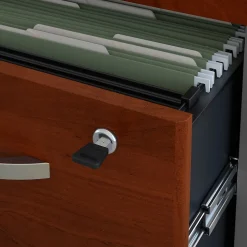 Bush Business Furniture Westfield 36W 2 Drawer Lateral File Cabinet, Hansen Cherry/Graphite Gray (WC24454C)