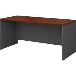 Bush Business Furniture Westfield 66W x 30D Office Desk, Hansen Cherry/Graphite Gray (WC24442A)