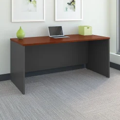 Bush Business Furniture Westfield 66W x 30D Office Desk, Hansen Cherry/Graphite Gray (WC24442A)