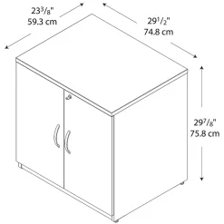 Bush Business Furniture Westfield 30W Storage Cabinet, Hansen Cherry (WC24496A)