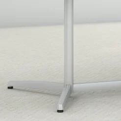 Bush Business Furniture 96W x 42D Boat Shaped Conference Table with Metal Base, Mocha Cherry/Silver (99TBM96MRSVK)