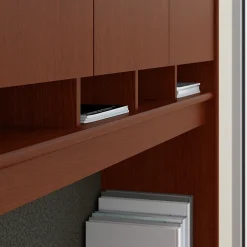 Bush Business Furniture Westfield 72W L Shaped Desk with Hutch and Mobile File Cabinet, Mahogany (SRC0018MASU)