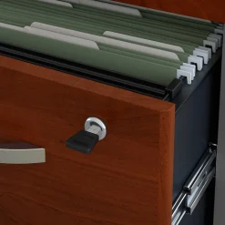 Bush Business Furniture Westfield 72W L Shaped Desk with 48W Return and Mobile File Cabinet, Hansen Cherry (SRC001HCSU)