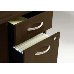 Bush Business Furniture Westfield 72W L Shaped Desk with 48W Return and Mobile File Cabinet, Mocha Cherry (SRC001MRSU)