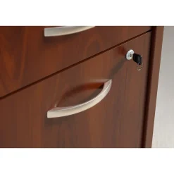 Bush Business Furniture Westfield Right Handed L Shaped Desk with Mobile File Cabinet, Hansen Cherry (SRC007HCRSU)