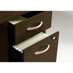 Bush Business Furniture Westfield Left Handed L Shaped Desk with Mobile File Cabinet, Mocha Cherry (SRC007MRLSU)