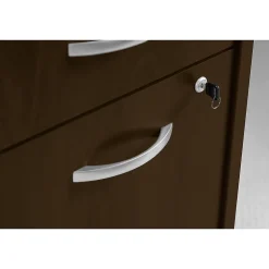 Bush Business Furniture Westfield Desk w/ 2 Drawer Mobile Pedestal, Mocha Cherry (SRC028MRSU)