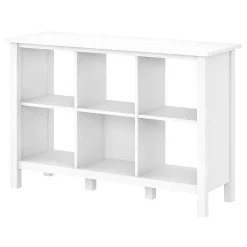 Bush Furniture Broadview 6 Cube Storage Bookcase, Pure White (BDB145WH-03)