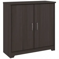 Bush Furniture Cabot 30"H Small Storage Cabinet with 2 Shelves, Heather Gray (WC31798)