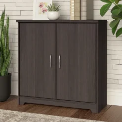 Bush Furniture Cabot 30"H Small Storage Cabinet with 2 Shelves, Heather Gray (WC31798)