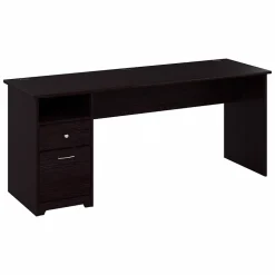 Bush Furniture Cabot 72"W Computer Desk with Drawers, Espresso Oak (WC31872)
