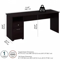 Bush Furniture Cabot 72