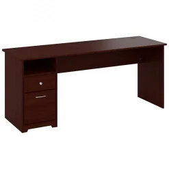 Bush Furniture Cabot 72"W Computer Desk with Drawers, Harvest Cherry (WC31472-03)