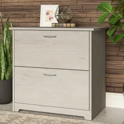 Bush Furniture Cabot 31"W 2-Drawer Lateral File Cabinet, Letter/Legal, Linen White Oak (WC31180)
