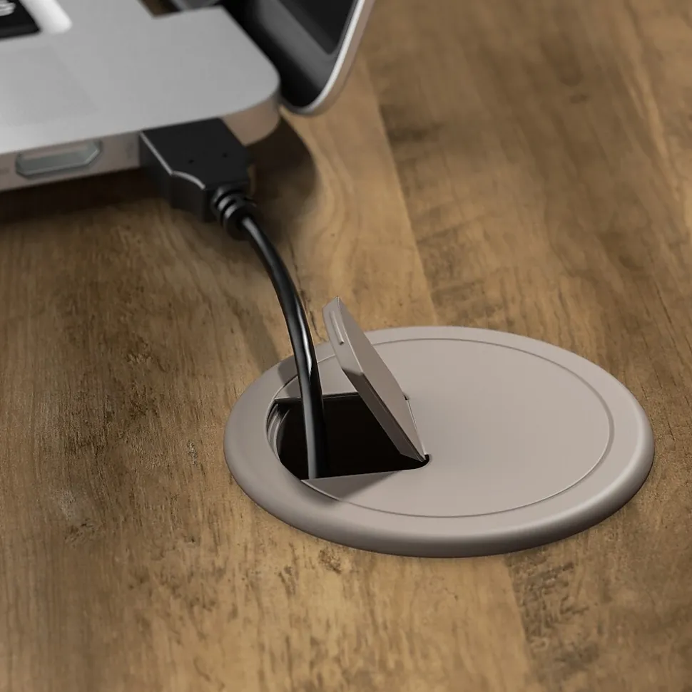 Bush Furniture Cabot 60"W Wood L-Shaped Computer Desk, Reclaimed Pine (WC31530K)