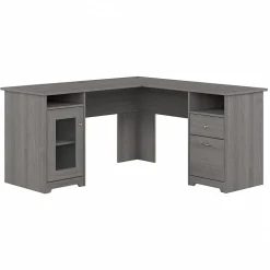 Bush Furniture Cabot 60"W Wood L-Shaped Computer Desk, Modern Gray (WC31330K)