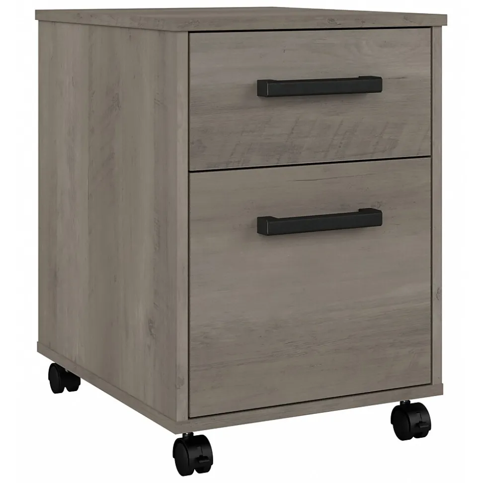 Bush Furniture City Park 2 Drawer Mobile File Cabinet, Driftwood Gray (CPF116DG-03)