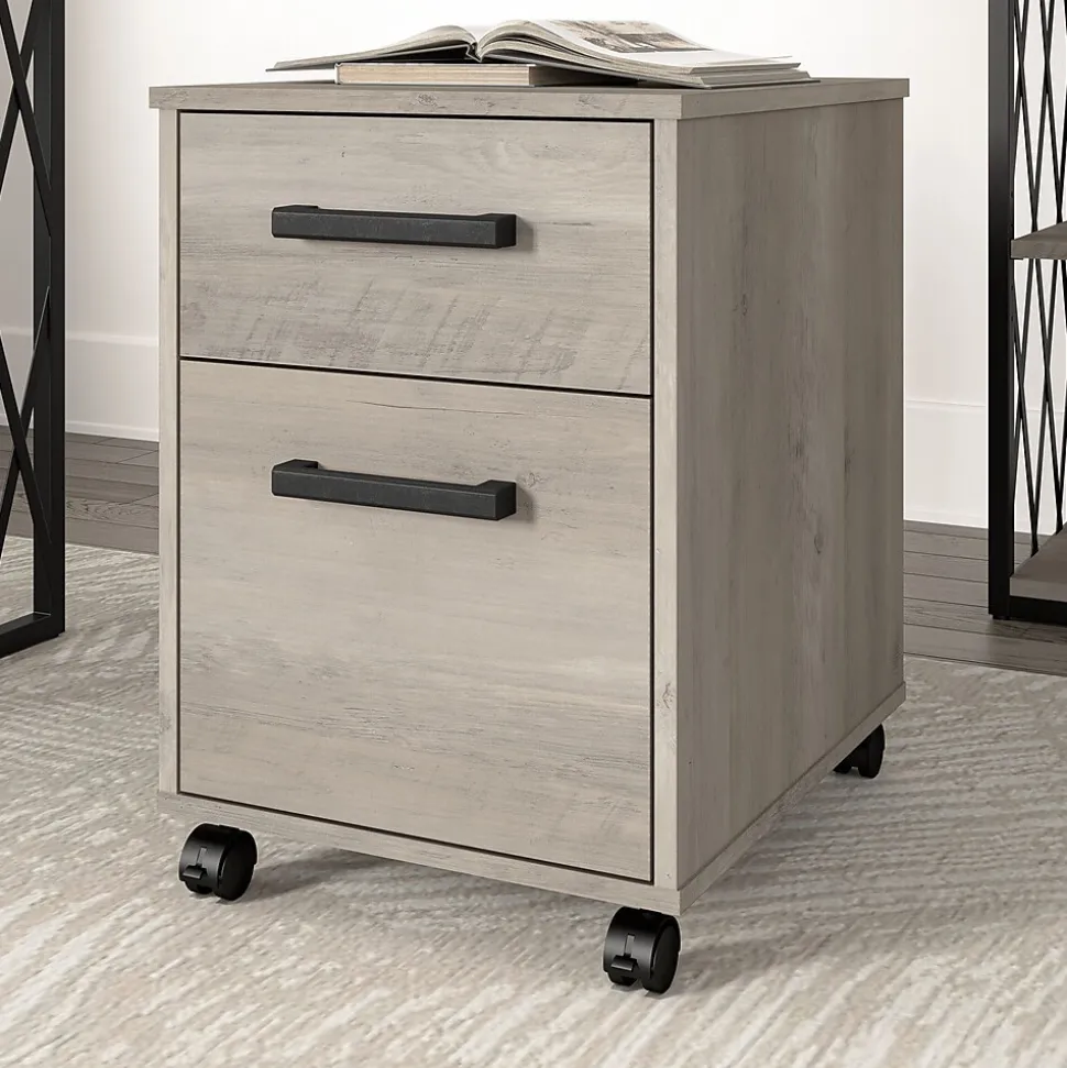 Bush Furniture City Park 2 Drawer Mobile File Cabinet, Driftwood Gray (CPF116DG-03)