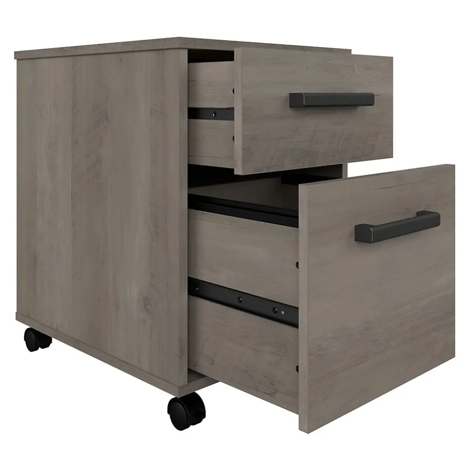 Bush Furniture City Park 2 Drawer Mobile File Cabinet, Driftwood Gray (CPF116DG-03)