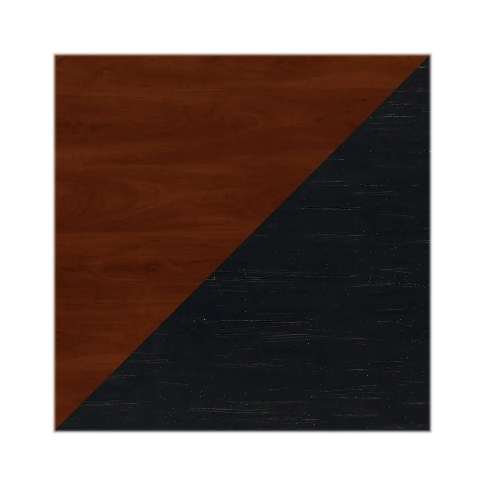 Bush Furniture Fairview 60"W L Shaped Desk with Lateral File Cabinet and 5 Shelf Bookcase, Antique Black (FV008AB)