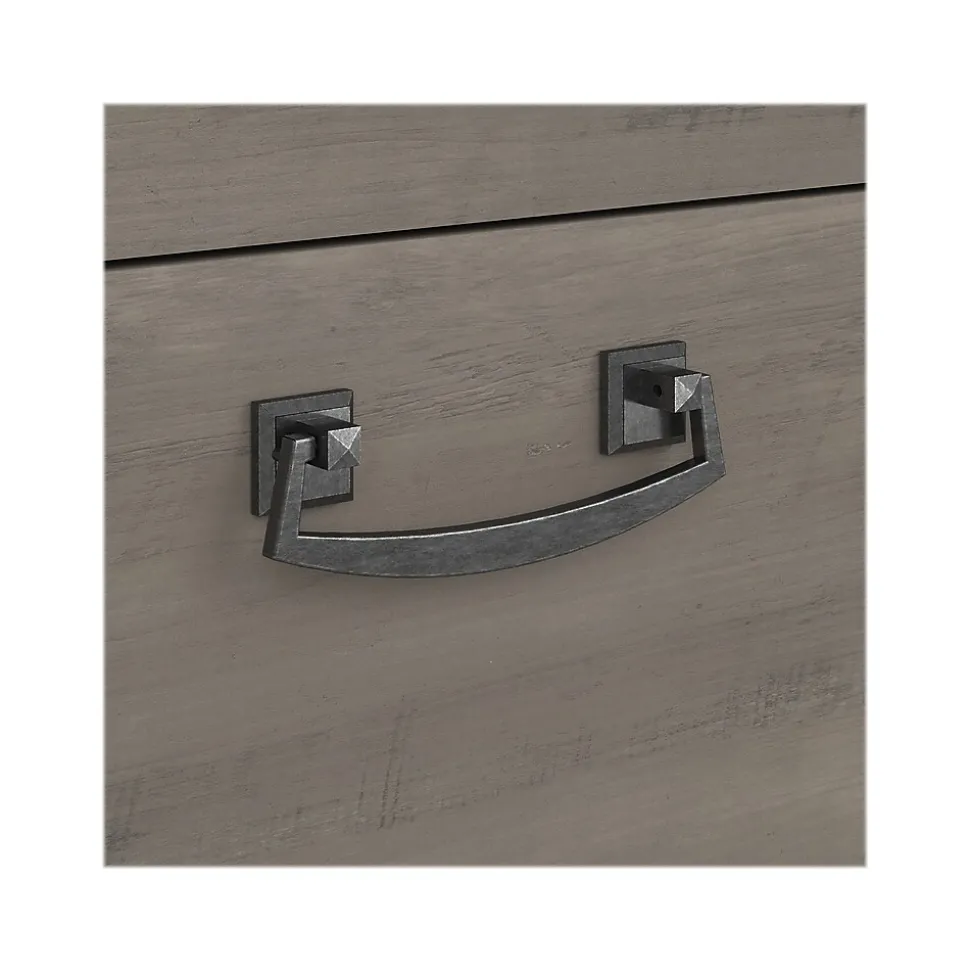 Bush Furniture Homestead 2-Drawer Lateral File Cabinet, Letter/Legal Size, Lockable, Driftwood Gray (HOF129DG-03)