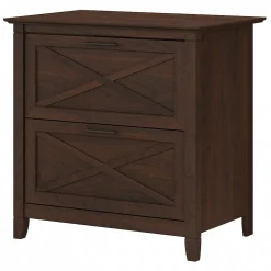 Bush Furniture Key West 2 Drawer Lateral File Cabinet, Bing Cherry (KWF130BC-03)