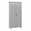 Bush Furniture Key West 66" Tall Storage Cabinet with Doors and 5 Shelves, Cape Cod Gray (KWS266CG-03)