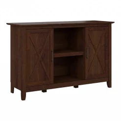 Bush Furniture Key West 30" Accent Cabinet with Doors and 4 Shelves, Bing Cherry (KWS146BC-03)