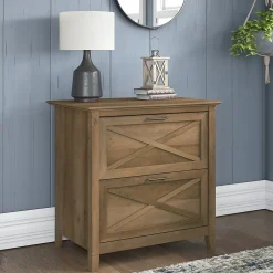 Bush Furniture Key West 2-Drawer Lateral File Cabinet, Letter/Legal, Reclaimed Pine, 30" (KWF130RCP-03)