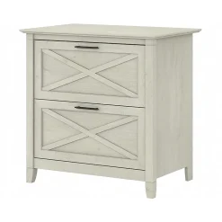 Bush Furniture Key West 2-Drawer Lateral File Cabinet, Letter/Legal, Linen White Oak, 30" (KWF130LW-03)