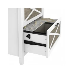 Bush Furniture Key West 2-Drawer Lateral File Cabinet, Letter/Legal, Shiplap Gray/Pure White, 30