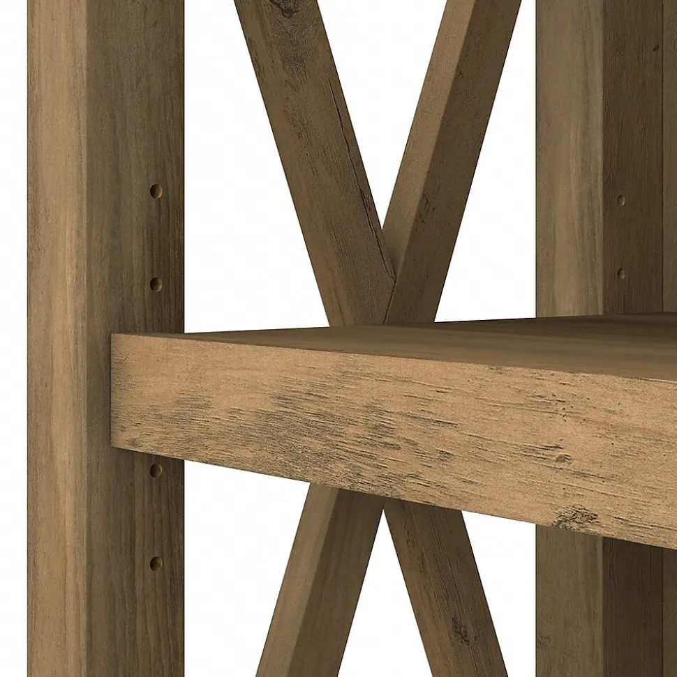 Bush Furniture Key West 66"H 5-Shelf Bookcase with Adjustable Shelves, Reclaimed Pine Laminated Wood (KWB132RCP-03)