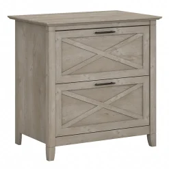 Bush Furniture Key West Lateral File, Washed Gray (KWF130WG-03)