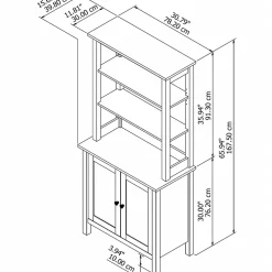 Bush Furniture Mayfield 5-Shelf 66