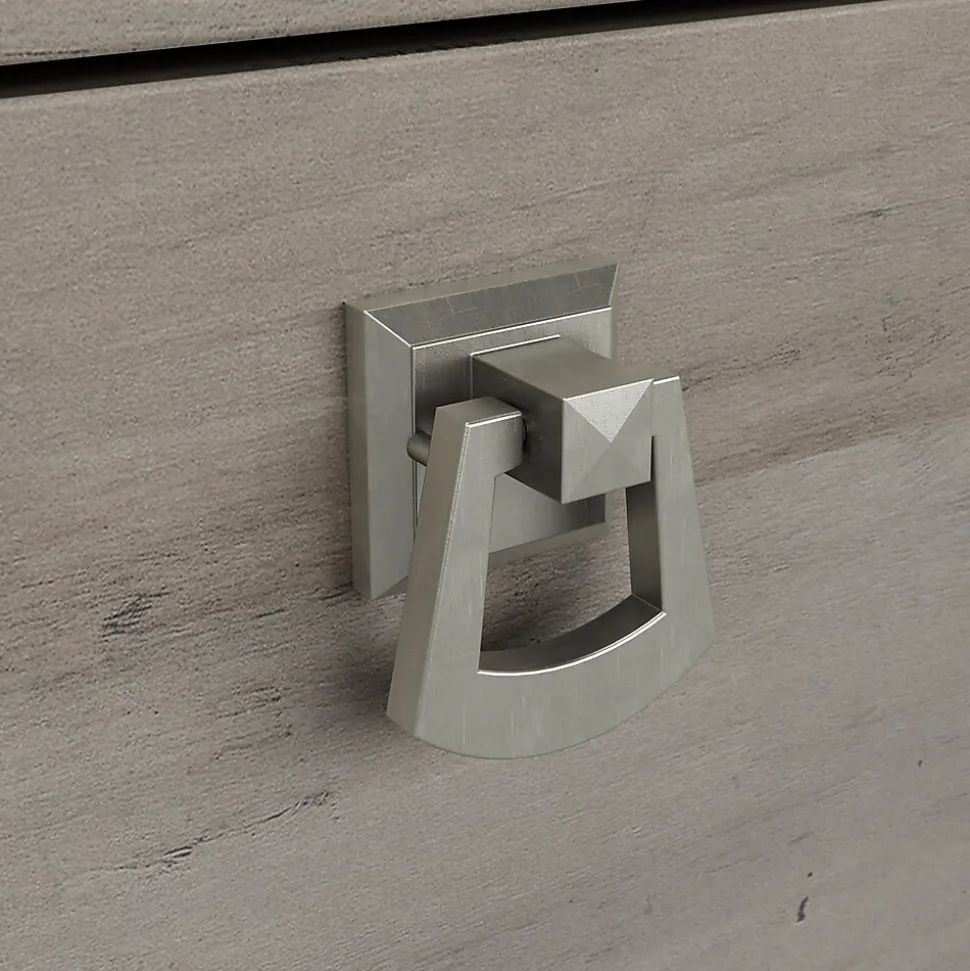 Bush Furniture Salinas 68.11" Storage Set with Hall Tree, Shoe Bench and Accent Cabinet, 5 Shelves, Driftwood Gray (SAL008DG)