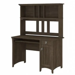 Bush Furniture Salinas 48"W Small Computer Desk with Hutch, Ash Brown (MY72608-03)