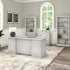 Bush Furniture Saratoga 2-Drawer Lateral File Cabinet, Linen White Oak (EX45754-03)