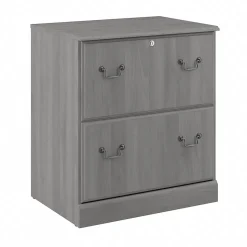 Bush Furniture Saratoga 2-Drawer Lateral File Cabinet, Locking, Modern Gray (EX45854-03)