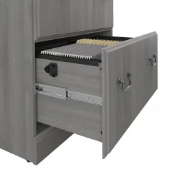 Bush Furniture Saratoga 2-Drawer Lateral File Cabinet, Locking, Modern Gray (EX45854-03)