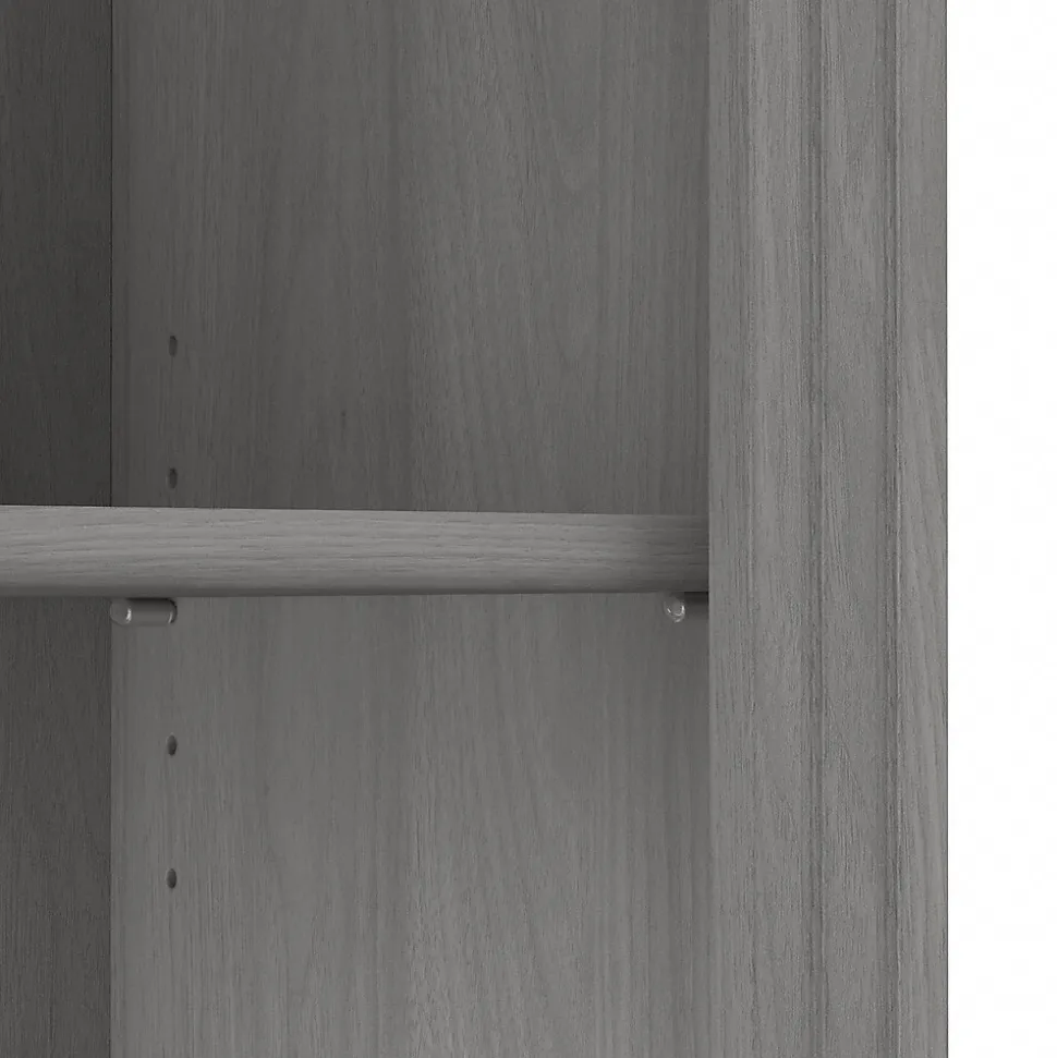 Bush Furniture Saratoga 72"H 5-Shelf Bookcase with Adjustable Shelves, Modern Gray Laminate (W1655C-03)