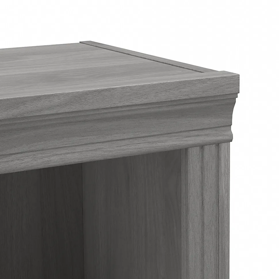 Bush Furniture Saratoga 72"H 5-Shelf Bookcase with Adjustable Shelves, Modern Gray Laminate (W1655C-03)