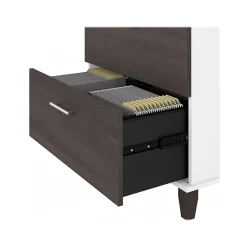 Bush Furniture Somerset 2-Drawer Lateral File Cabinet, Letter/Legal, Storm Gray/White, 30