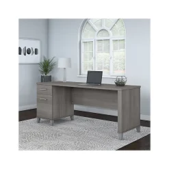 Bush Furniture Somerset 72"W Office Desk with Drawers, Platinum Gray (WC81272)