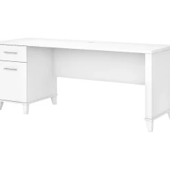 Bush Furniture Somerset 72"W Office Desk with Drawers, White (WC81972)