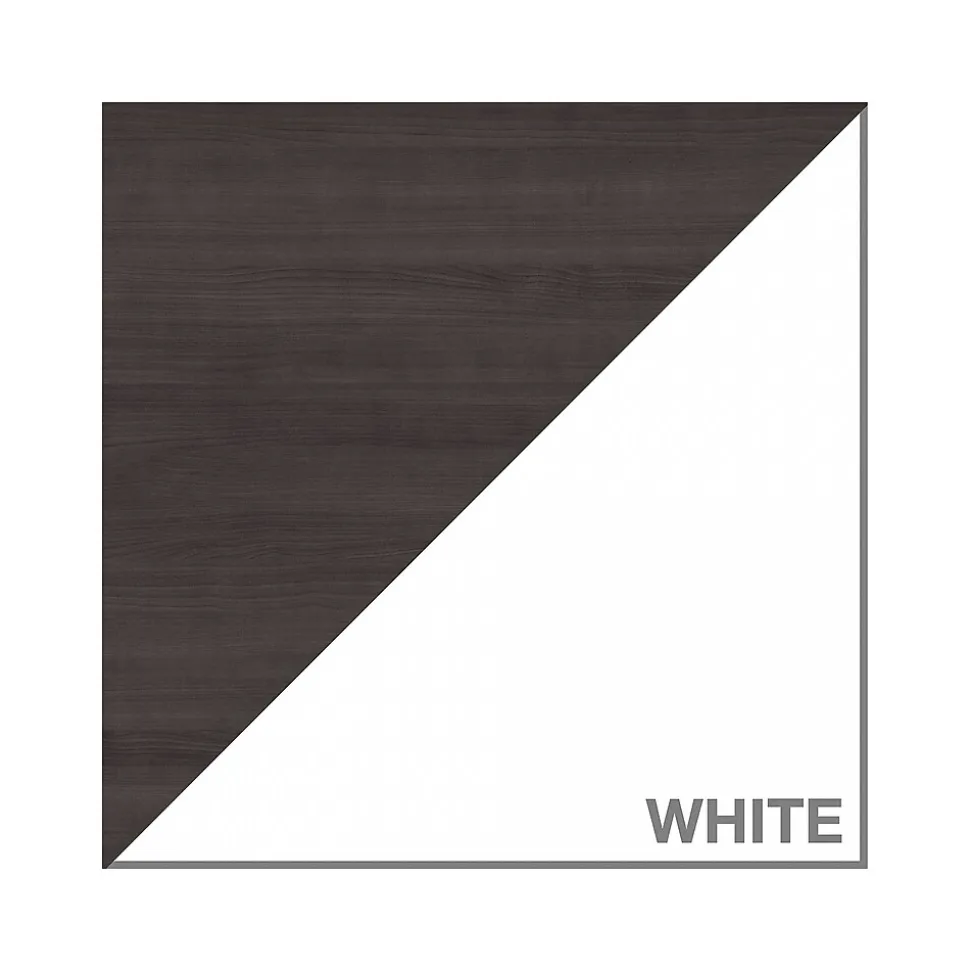 Bush Furniture Somerset 72"W L Shaped Desk with Storage, Storm Gray/White (WC81010K)