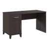 Bush Furniture Somerset 54"W Office Desk with Drawer and Storage Cabinet, Storm Gray (WC81554)