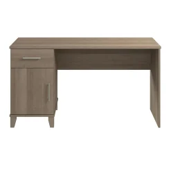 Bush Furniture Somerset 54"W Office Desk with Drawer and Storage Cabinet, Ash Gray (WC81654)