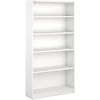 Bush Furniture Universal 72"H 5-Shelf Bookcase with Adjustable Shelves, Pure White (WL12417)