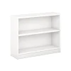 Bush Furniture Universal 2-Shelf Bookcase, Pure White (WL12413)